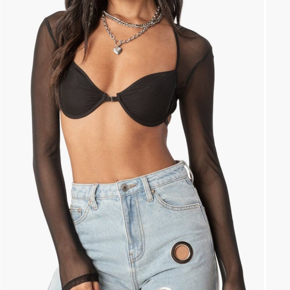 Edikted Lin mesh crop top